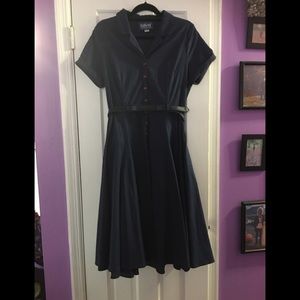 Collectif Catarina button up dress EUC large uk 14